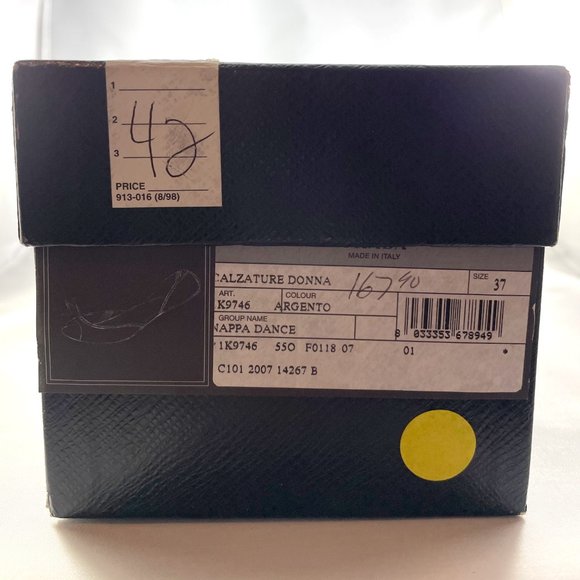 Prada Metallic Silver Flat Sandals EU37 WHAT A STEAL! - Picture 8 of 8